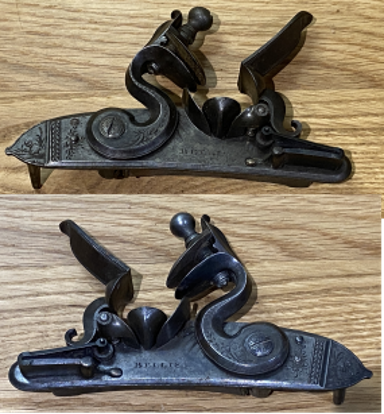 Superb pair of Original locks by 'Bellis'.