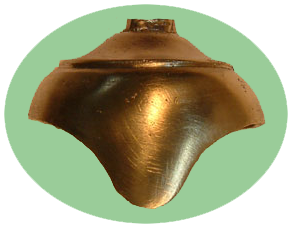 Newland Pistol Butt Cap (buttcap003) in Brass