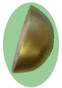 Queen Anne Pistol Butt cap in Brass