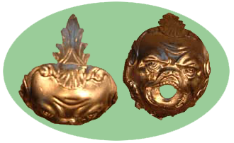 Queen Anne Butt Cap (BUTTCAP004) in Brass
