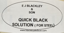 Gunguard Quick Blue/Black for steel - Now replaced by Gunguard Blacking Solution for Brass, Bronze and Steel